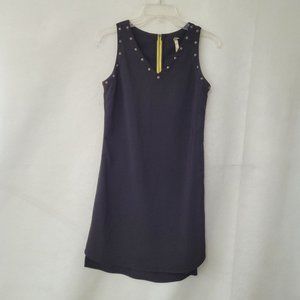 Uncle Frank Dress Womens XS Black Grommet V-Neck Sleeveless Classic Hi-Low 71278